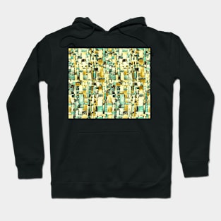 Abstract gold and aqua Hoodie